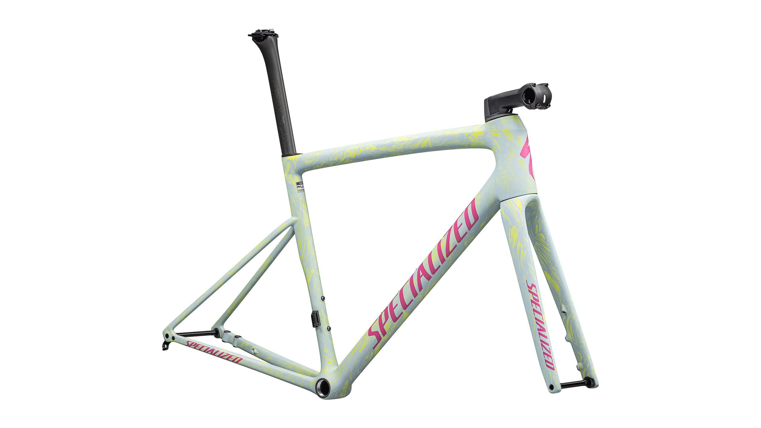 Cuadros Bicicleta Carretera Tarmac SL8 Cuadro Carretera Specialized 2025 Satin Ion Metallic/Sea Foam Strata/Rebel Pink
