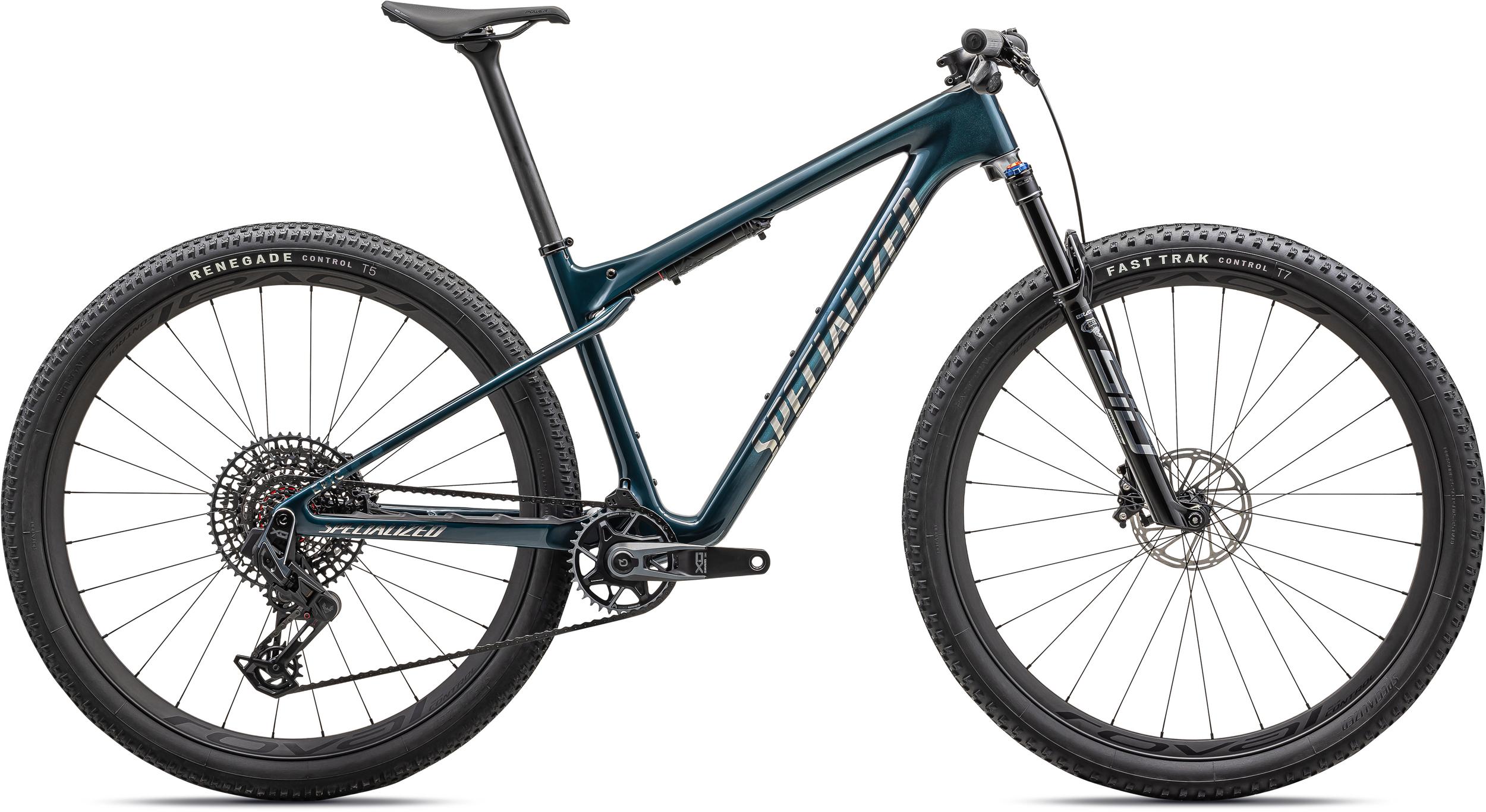 Bicicletas MTB XC Epic World Cup Pro Specialized 2024 Gloss Deep Lake Metallic/Chrome #2