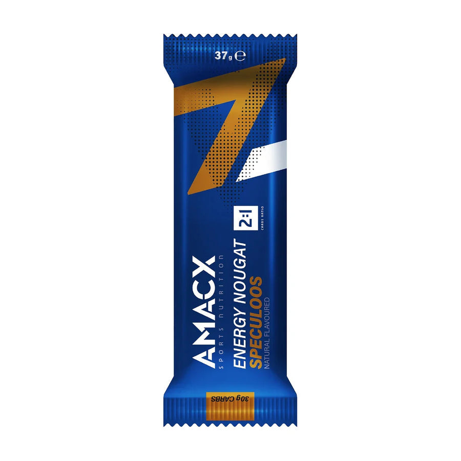 Barritas Energéticas Amacx Energy Nougat Speculoos Caja 12uds Azul