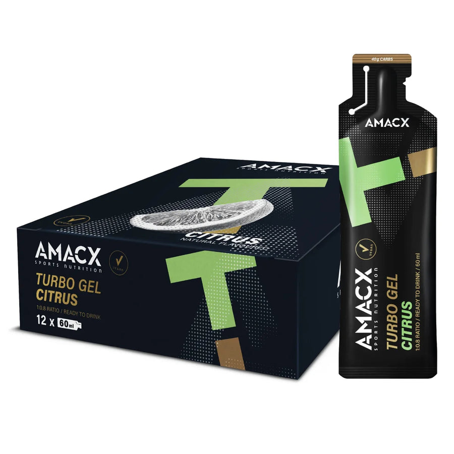 Geles Energéticos Amacx Turbo Gel Cítricos Caja 12uds Verde