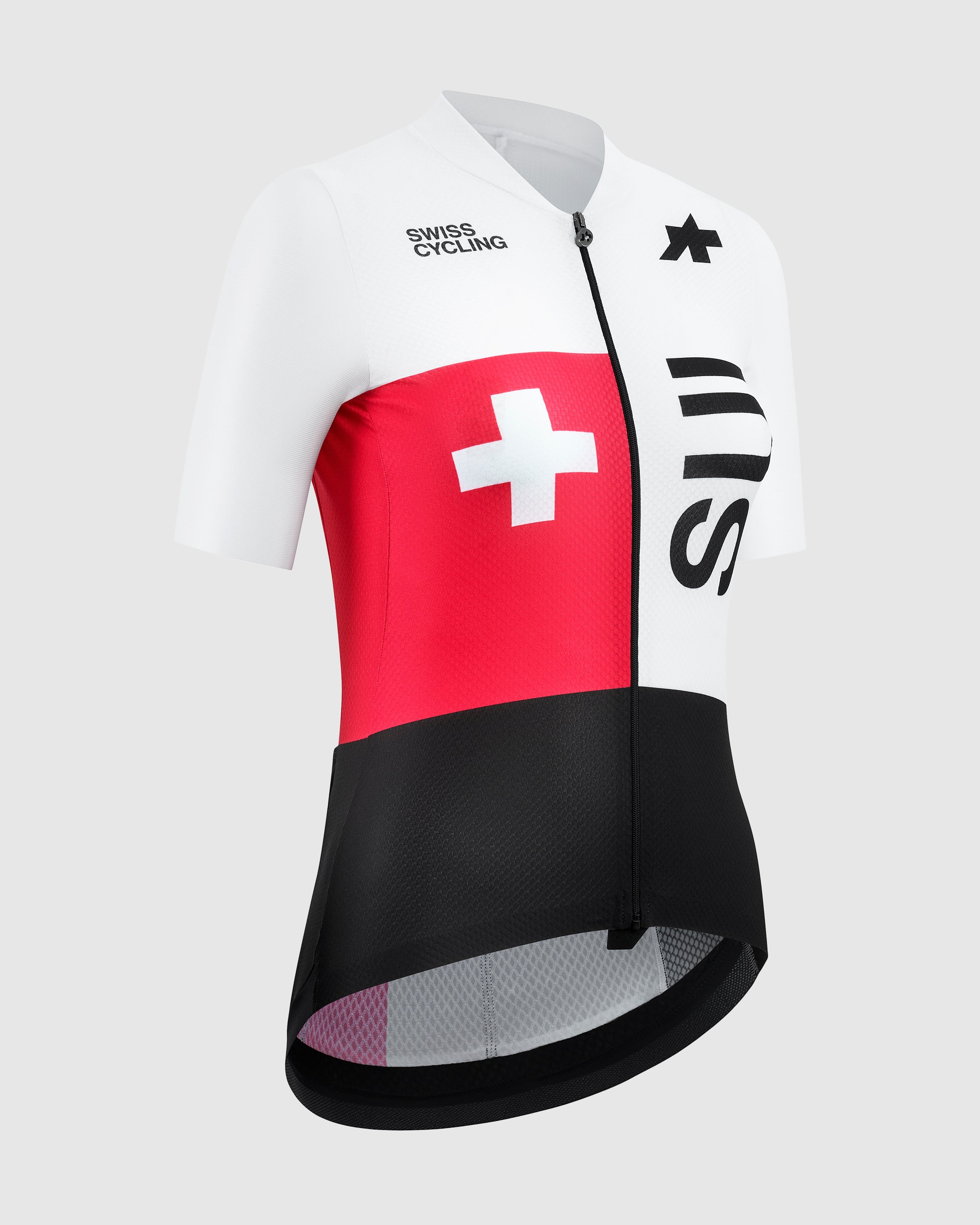 Maillot Manga Corta Assos Uma S11 Evo Swiss Cycling Replica Mujer White Series #2