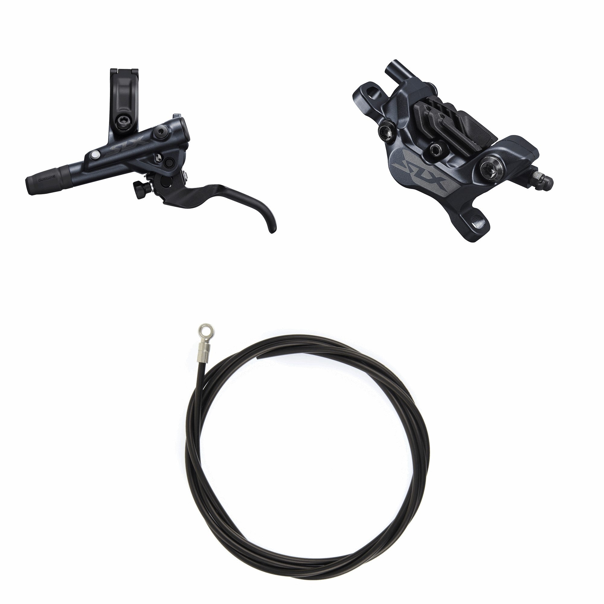 Kit Freno Disco Hidráulico Shimano SLX BR-M7120/BL-M7100 Delantero/Izquierdo Resina Aletas Sin Adaptador Latiguillo 1000mm Negro #2