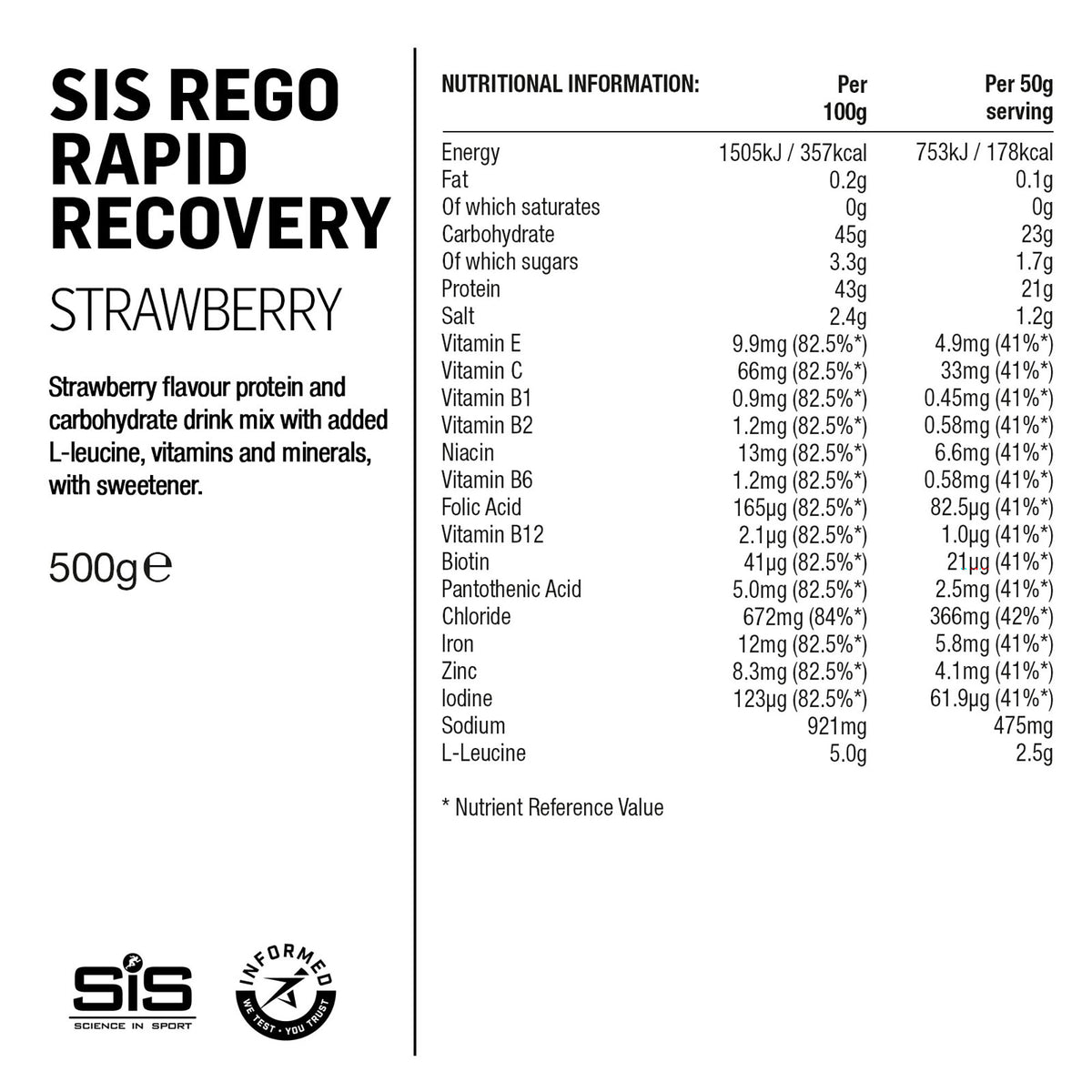 SIS REGO Polvo Recuperador Rápido 500g Fresa #3