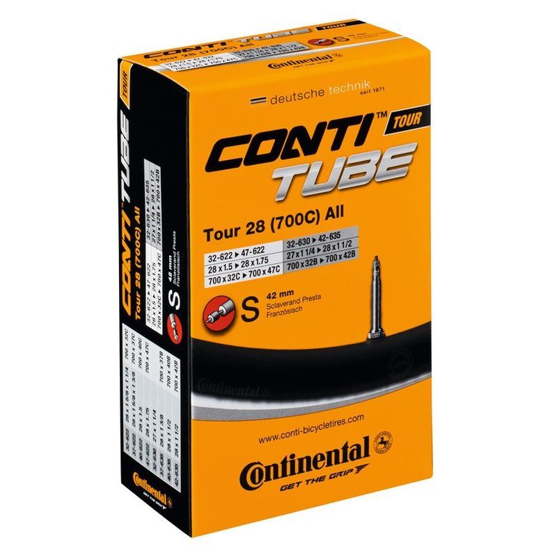 Cámara Continental Tour 28x1 1/4-1.75 Válvula Dunlop 40mm