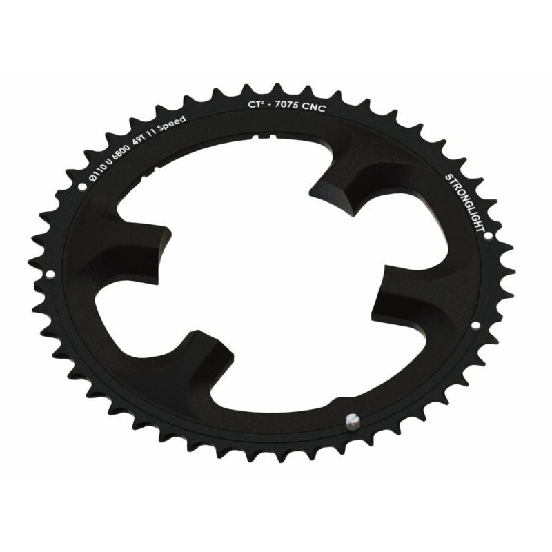 Plato Stronglight Shimano Ultegra FC-6800/DI2 Aluminio 11v Exterior Negro