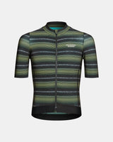 Pas Normal Studios Essential Kurzarm Trikot Herren Hell Olive Streifen
