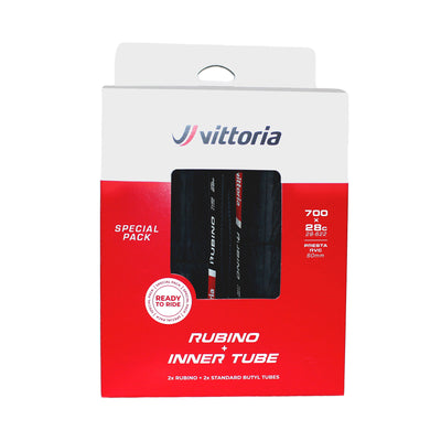 Pack 2 Cubiertas Vittoria Rubino V G2 Plegable 2 Cámaras Negro