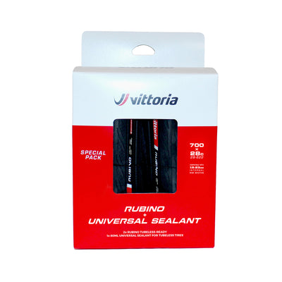 Pack 2 Cubiertas Vittoria Rubino V TP Sellante 80ml Negro #2