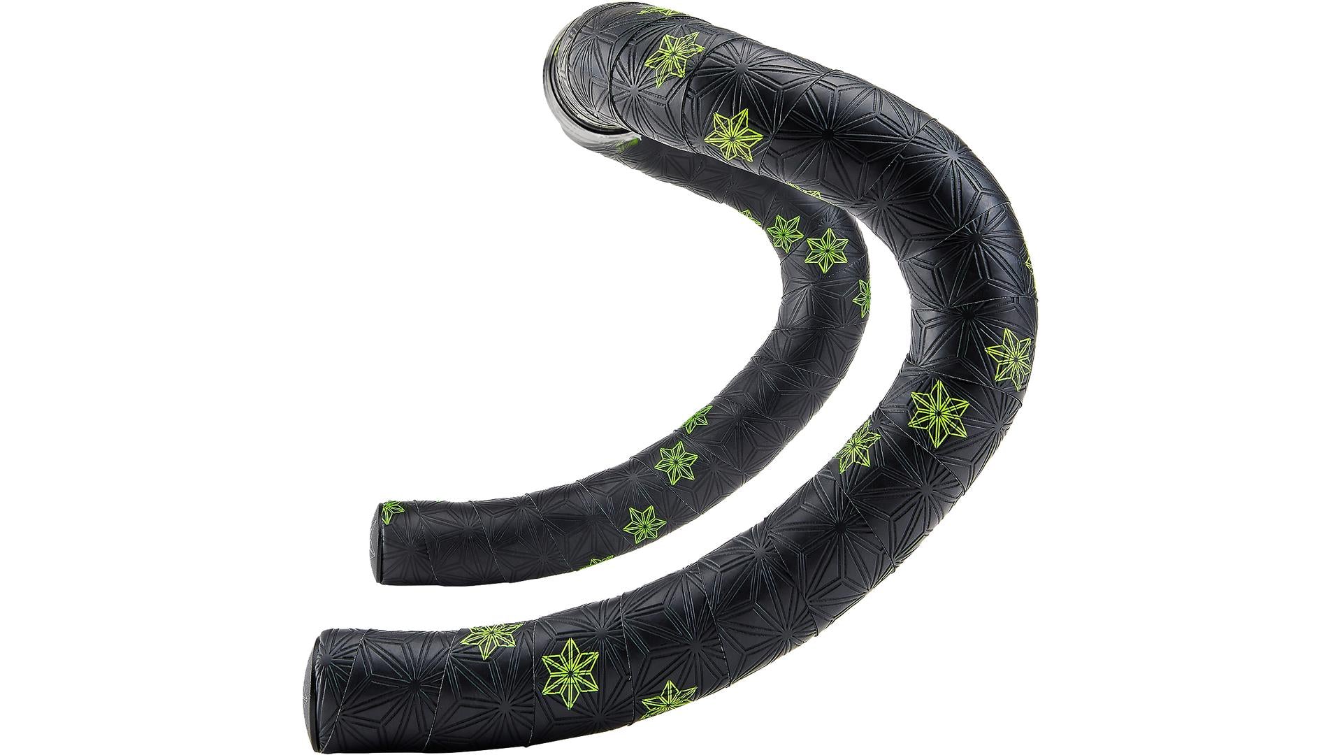 Supacaz Super Sticky Kush Galaxy Cinta Specialized Neon Amarillo Print/Ano Negro Plugs