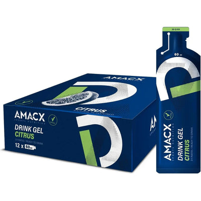 Geles Energéticos Bebibles Amacx Drink Gel Cítricos Caja 12uds Azul