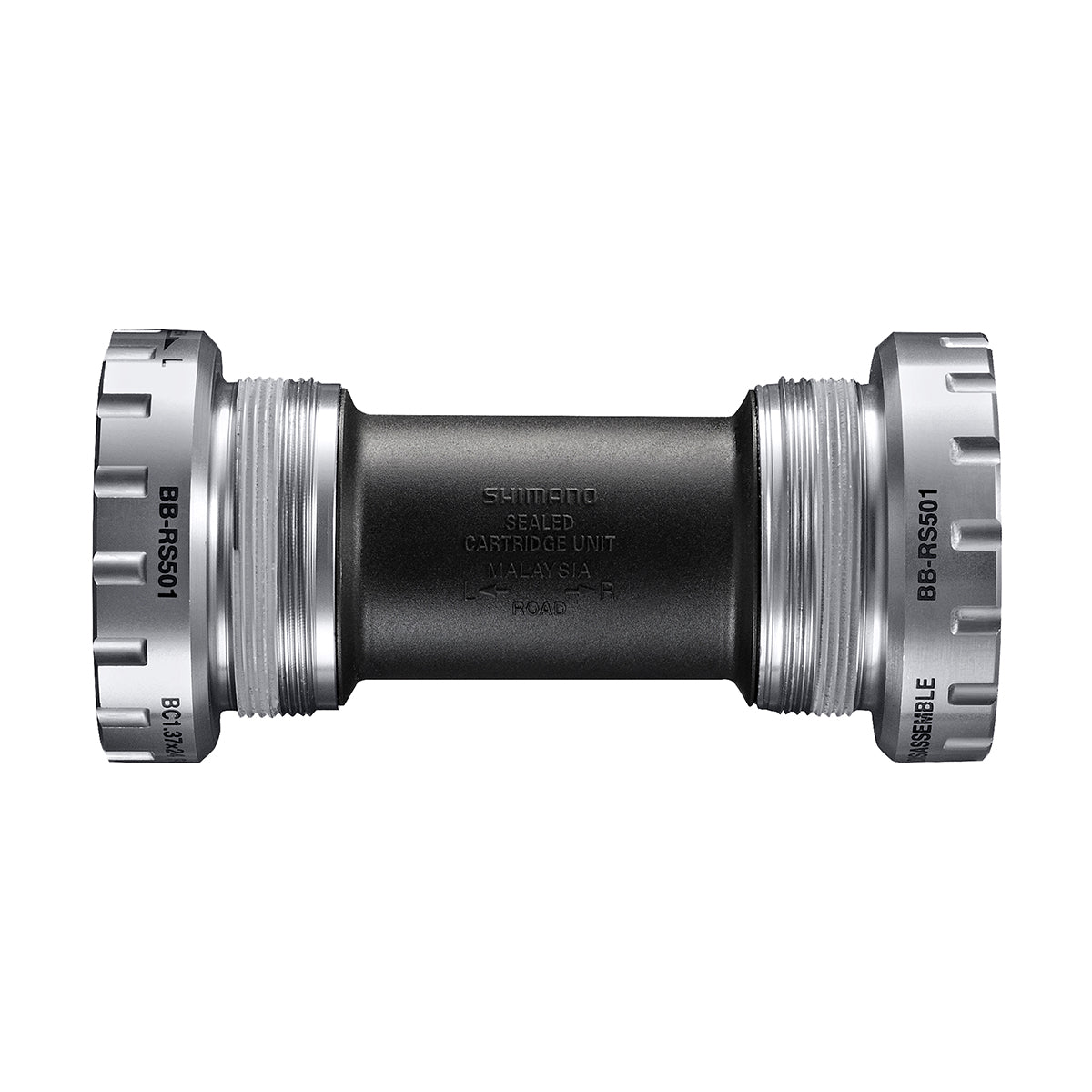 Eje Pedalier Shimano BB-RS501 Hollowtech II BSA Rosca Negro/Plata