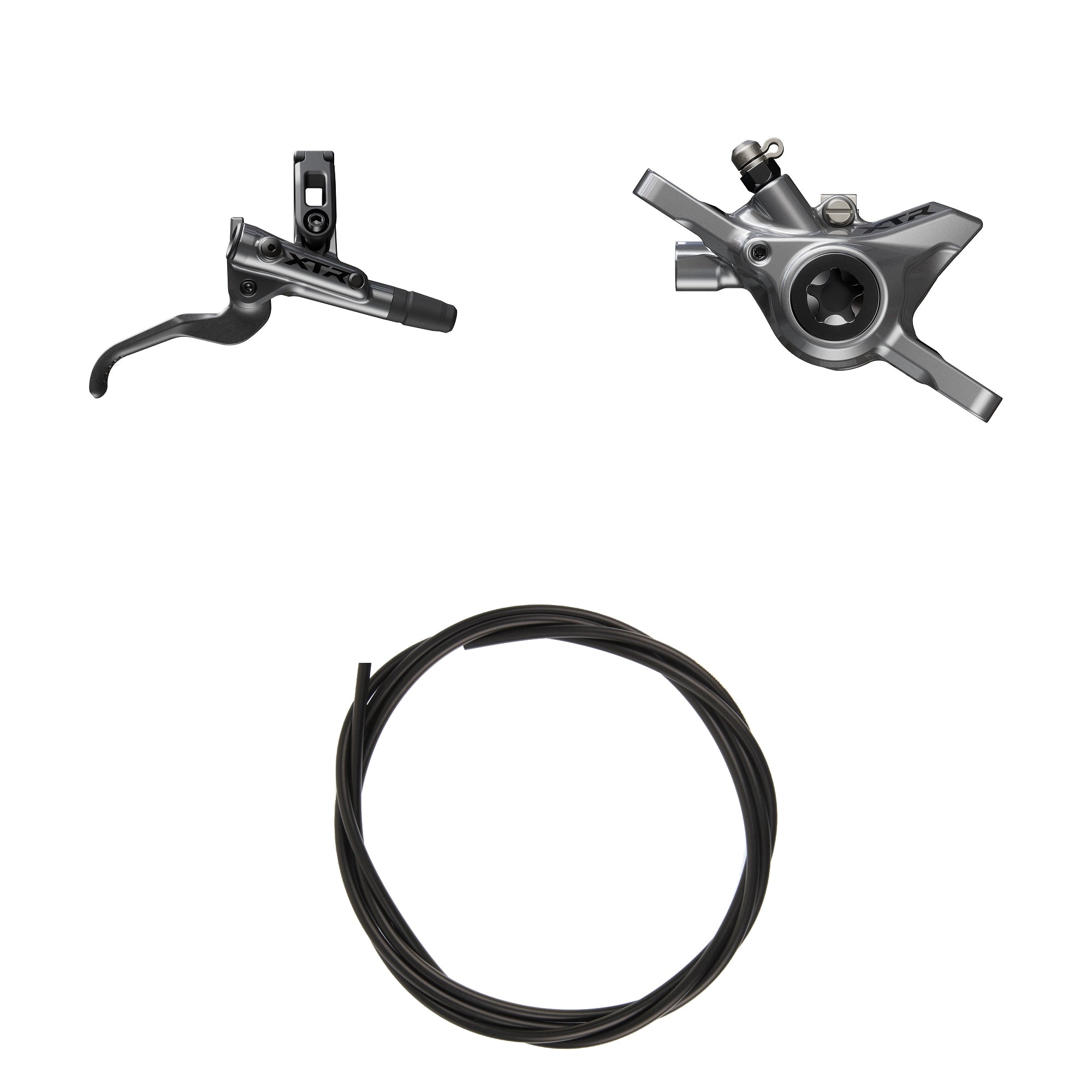 Kit Freno Disco Hidráulico Shimano XTR BR-M9200/BL-M9200 Trasero/Derecho Resina Sin Aletas/Adaptador Latiguillo 1700mm Negro #2