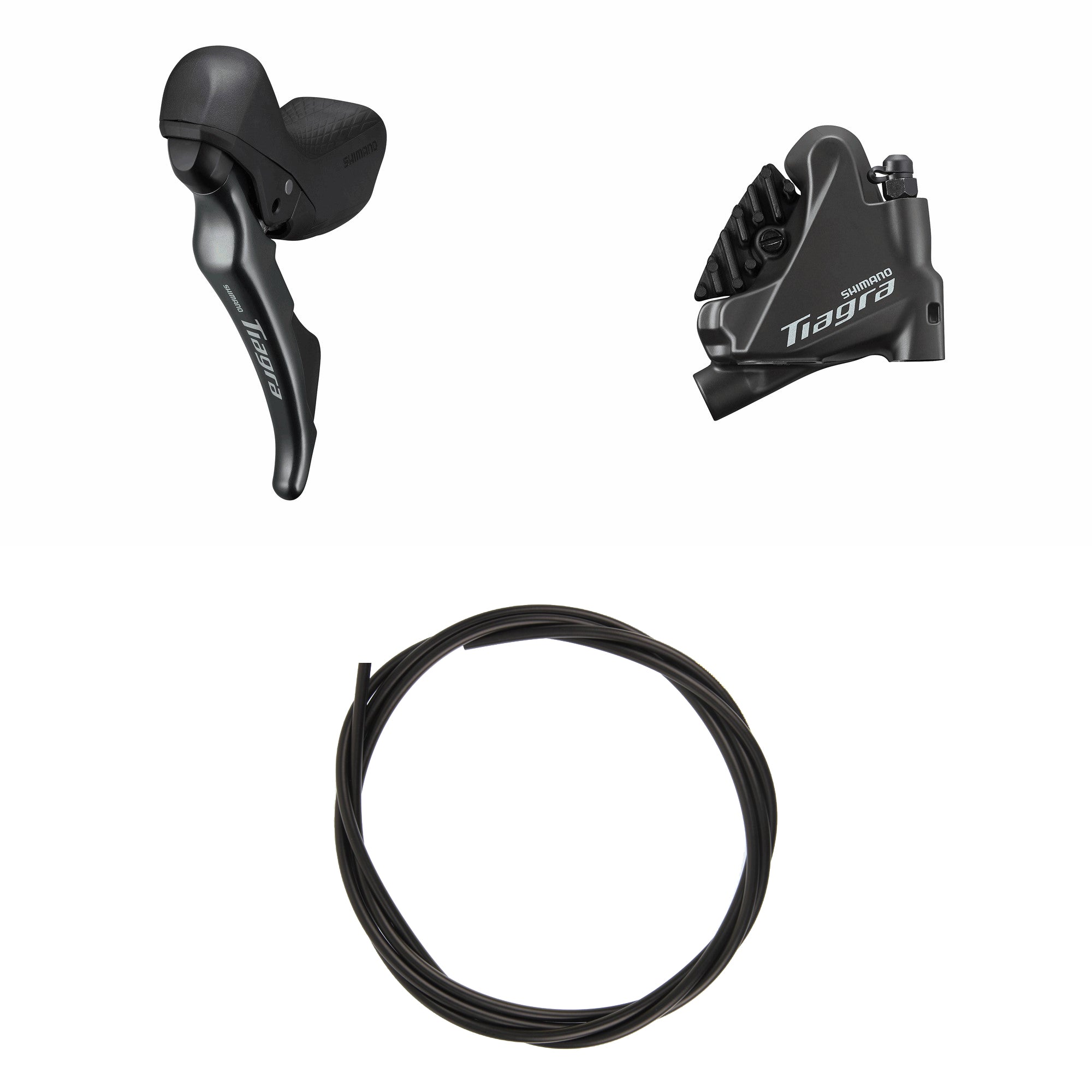 Kit Freno Disco Hidráulico Shimano Tiagra BR-4770/ST-4720 Delantero/Izquierdo Resina Aletas Adaptador 160mm Latiguillo 1000mm Negro #2
