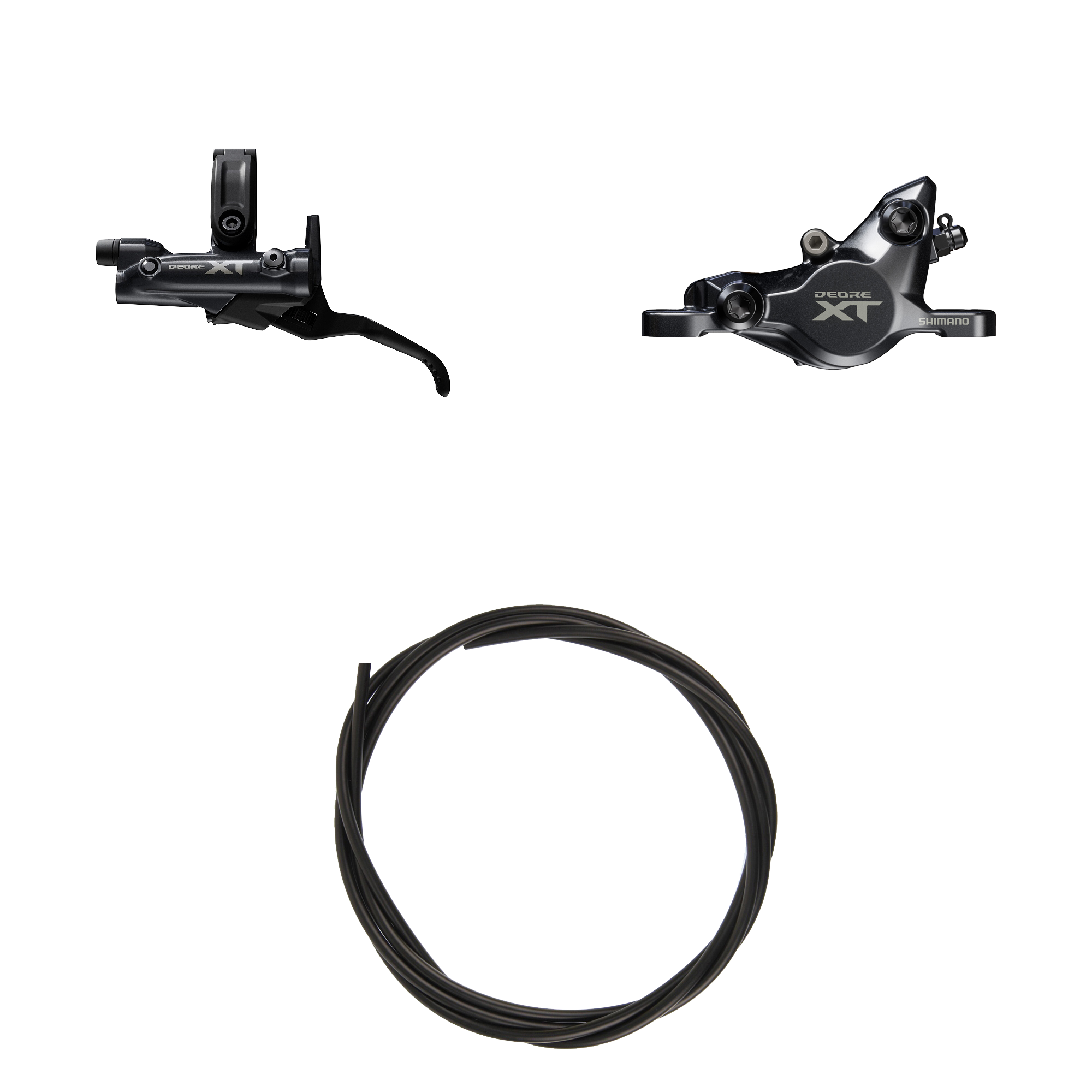 Kit Freno Disco Hidráulico Shimano Deore XT BR-M8200/BL-M8200 Delantero/Izquierdo Resina Sin Aletas/Adaptador Latiguillo 1000mm Negro #2