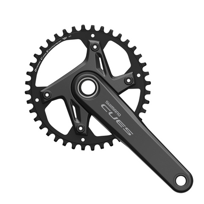 Juego Bielas/Plato Shimano Cues FC-U6040-1 Hollowtech II 40d 9/10/11v Sin Cazoletas Negro