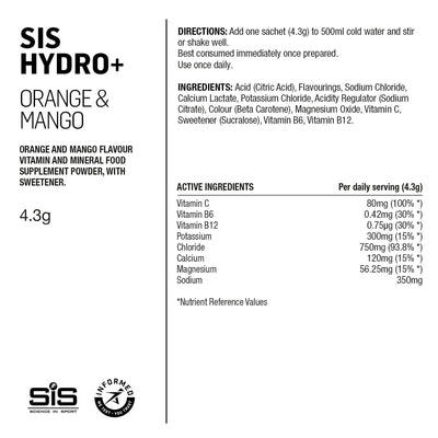 SIS GO Hydro+ Polvos 6x4.5g Naranja Mango #3