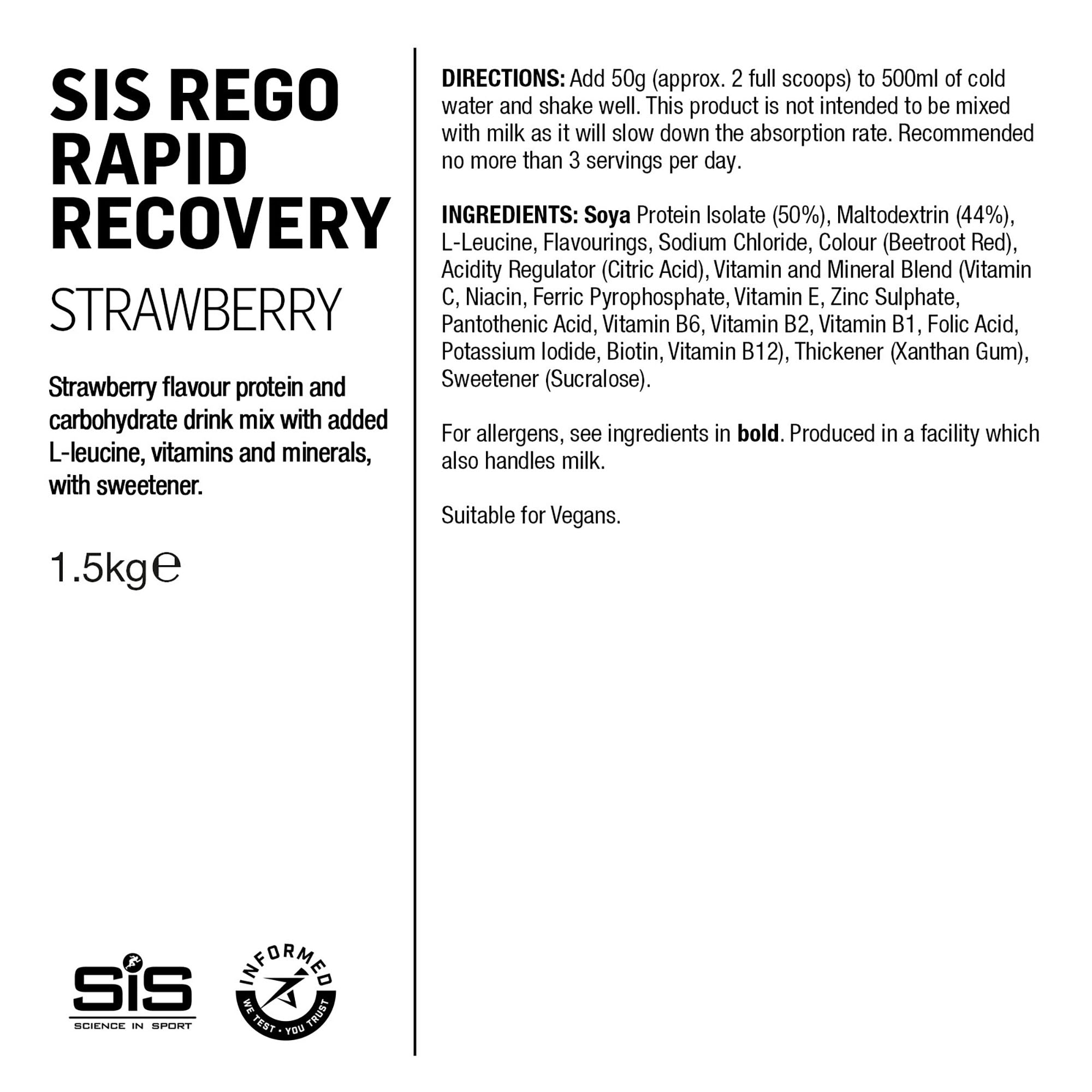 SIS REGO Polvo Recuperador Rápido 1.5kg Fresa #2