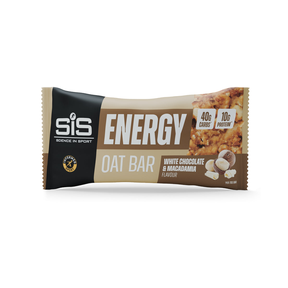 SIS GO Barrita Energética Avena 4x70g Chocolate Blanco/Macadamia