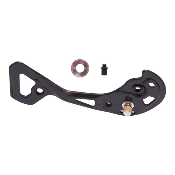 Conjunto Placa Exterior Shimano RD-M9000 GS Negro/Gris #2