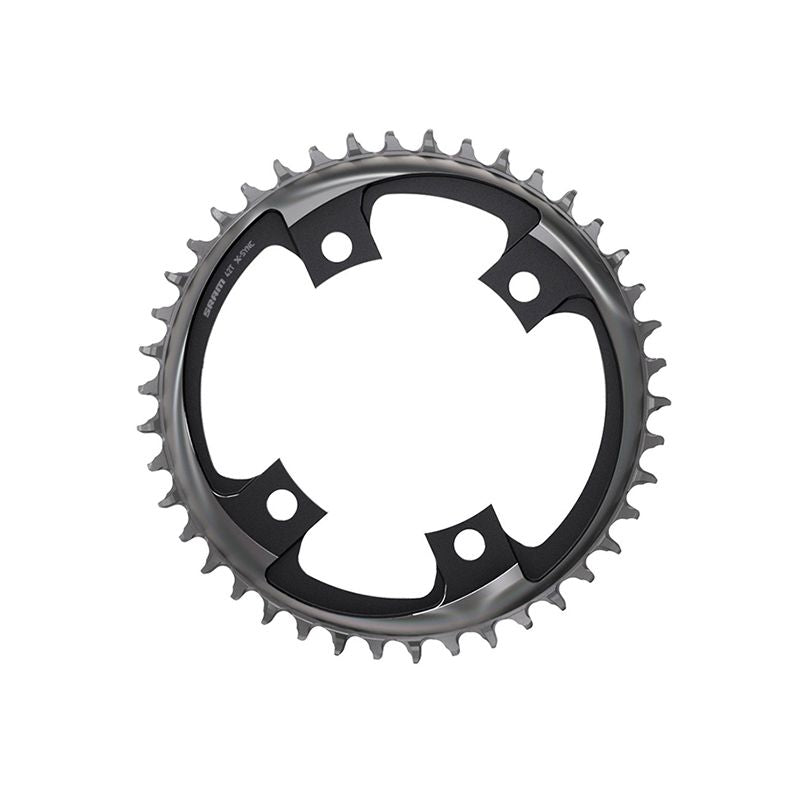 Plato Sram X-Sync Carretera BCD 107 12v Gris Polar/Negro