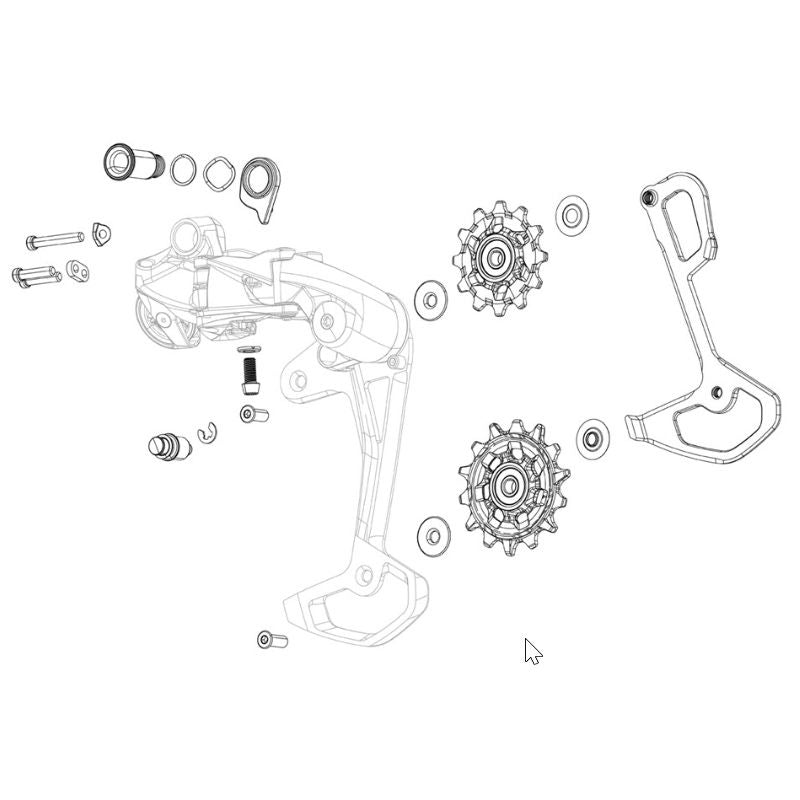 Juego Ruletas Sram Cambio XX T-Type Eagle AXS Gris #2