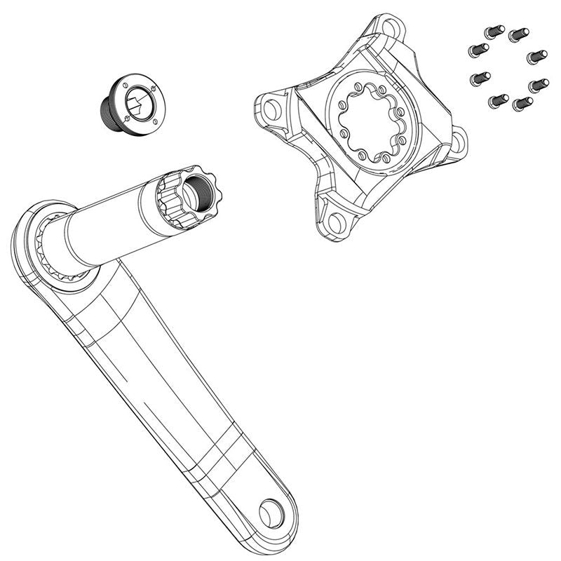 Kit Tornillos Biela Sram Dub Auto-Extraíbles M15/M30 Eagle 70 Acero Negro