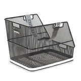 Basil Class Bagkurv 38x31x27cm Mesh Aftagelig Rem/Refleksstribe Stål Sort