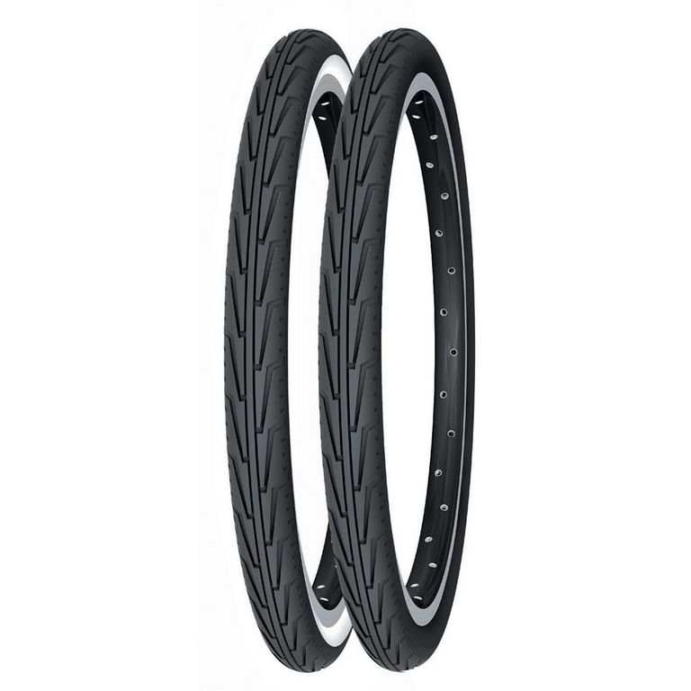 Cubierta Michelin Diabolo City Acces Line 20X1.75 Rigida Blanco/Negro