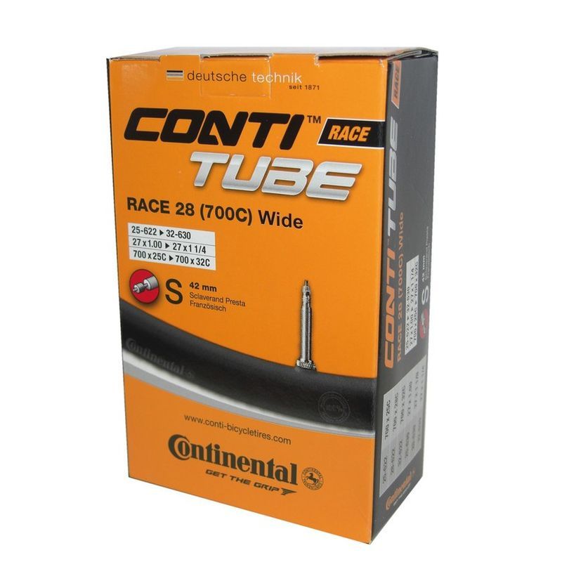 Camara Continental Race 700X25-32 Valvula Presta 42mm Gris