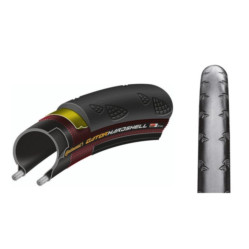 Cubierta Continental Gator Hardshell 700x25C Reflectante Negro