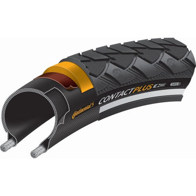 Cubierta Continental Contact Plus 24x1.75 Reflectante Negro