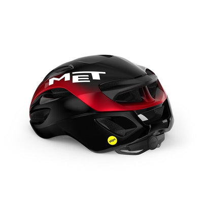Casco Met Rival Mips Black/Red Metal Glow