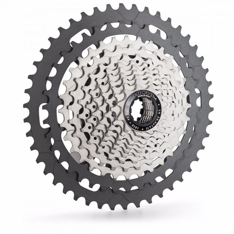 Casete Miche XM 11v Shimano Aluminio Gris/Plata
