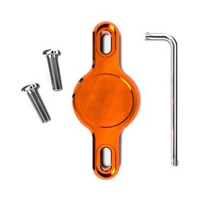 Soporte Muc-Off Secure Tag V2 Localizador Apple Airtag Portabidón Naranja