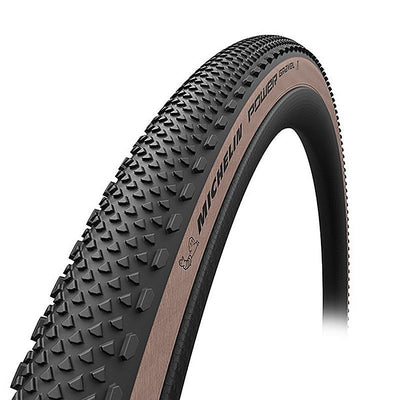 Cubierta Michelin Power Gravel Competition Line Tubeless Ready Plegable Negro/Marron