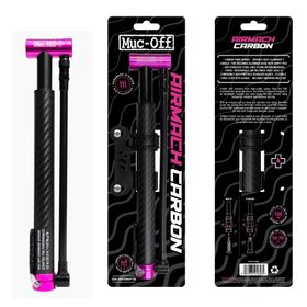Mini Hinchador Muc-Off Airmach Presta/Standard Carbono Negro