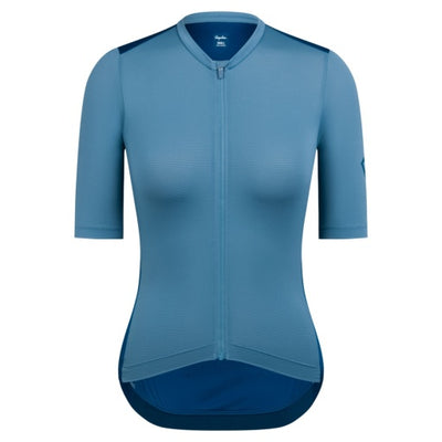 Pro Team Maillot Entrenamiento Rapha Mujer Dusted Blue/Jewelled Blue