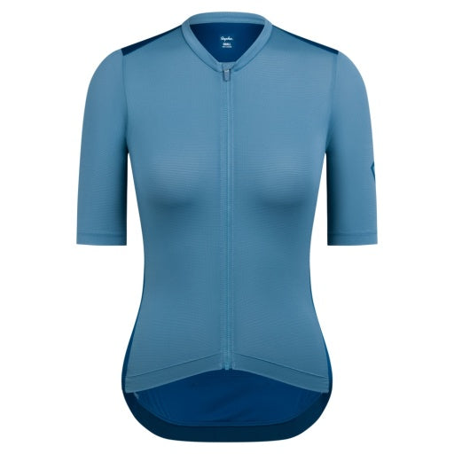 Pro Team Maillot Entrenamiento Rapha Mujer Dusted Blue/Jewelled Blue